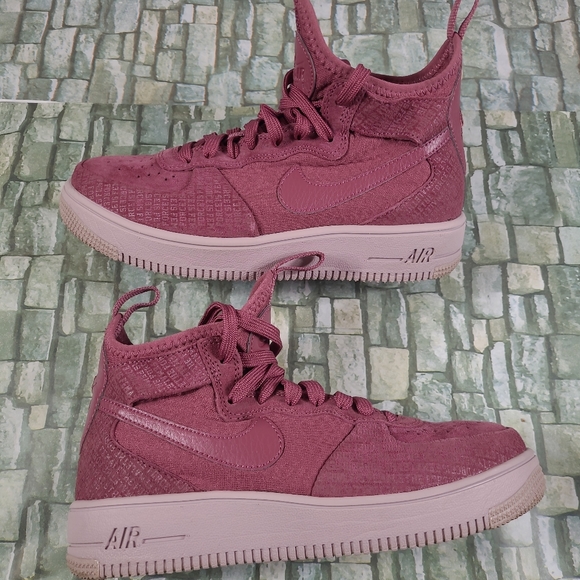 Nike Air Force 1 Ultraforce Mid ‘Force Is Female’ Wine Women Sz. 6.5 Worn Twice - Picture 3 of 12